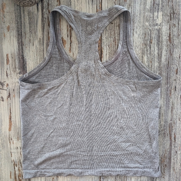 Lululemon Swiftly Tech Cropped Racerback Tank Top 2.0 Gray Women's 10 - Picture 6 of 7